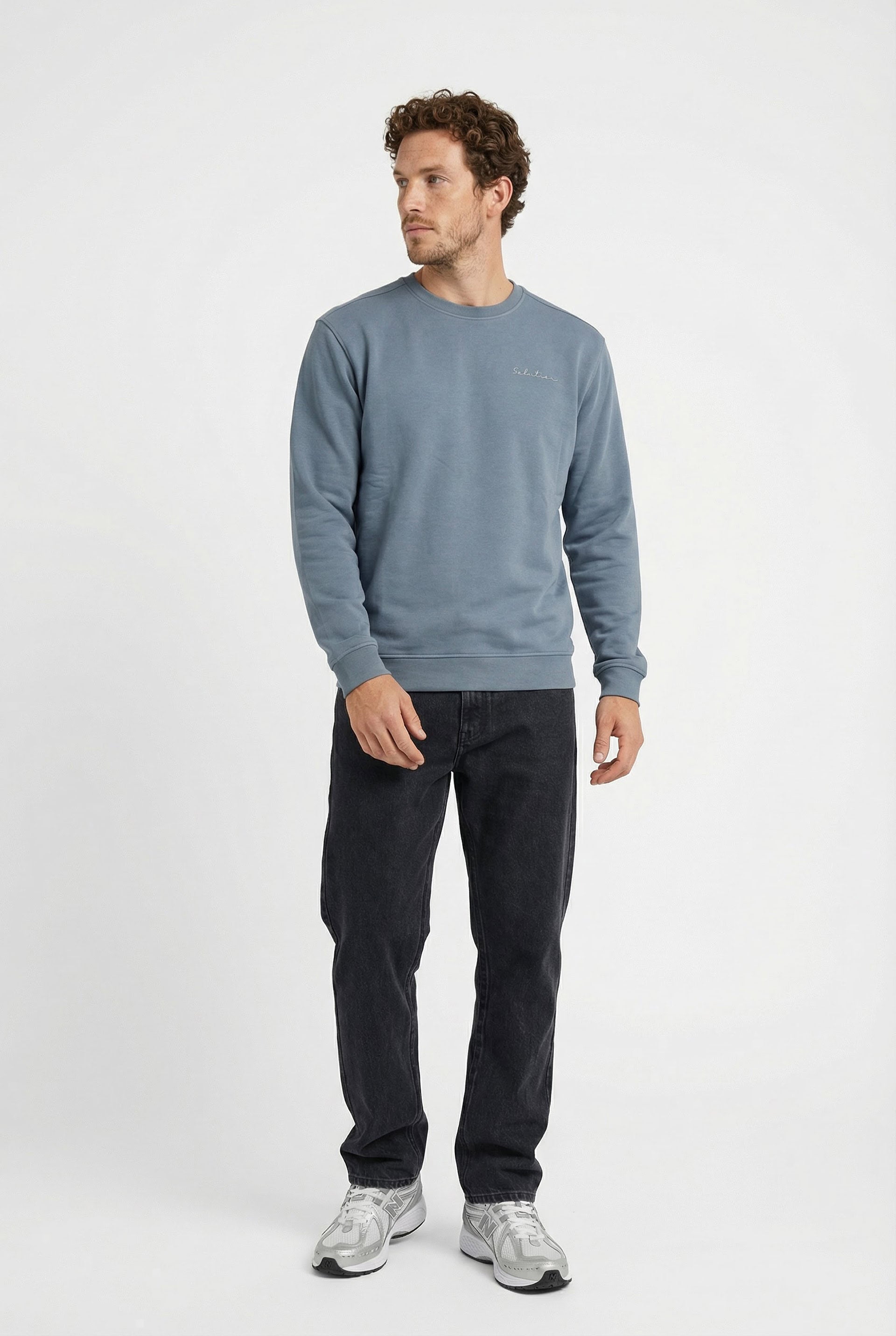 Essential Crewneck Sweater Raf Blue
