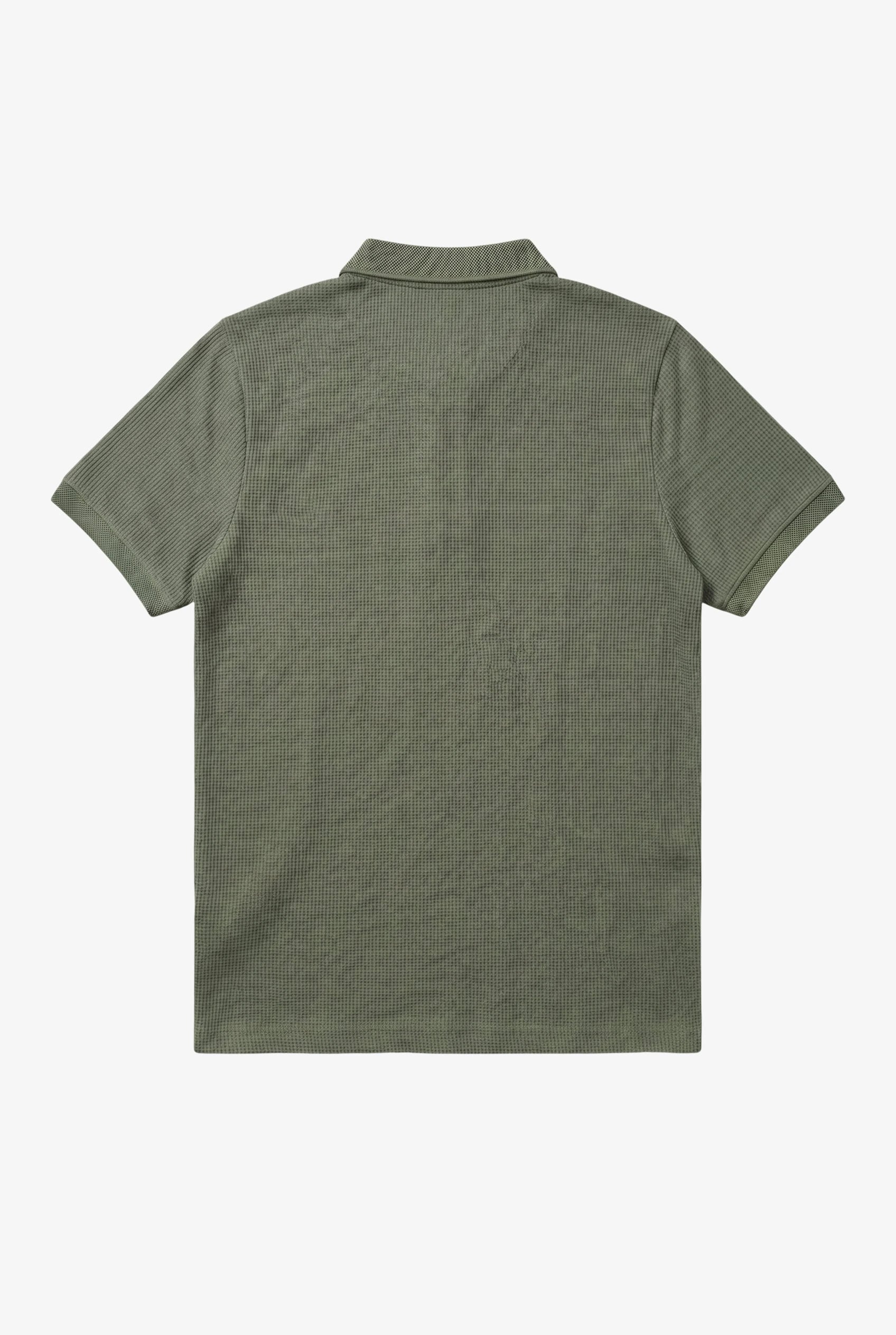 Helix Waffle Polo Agave Green