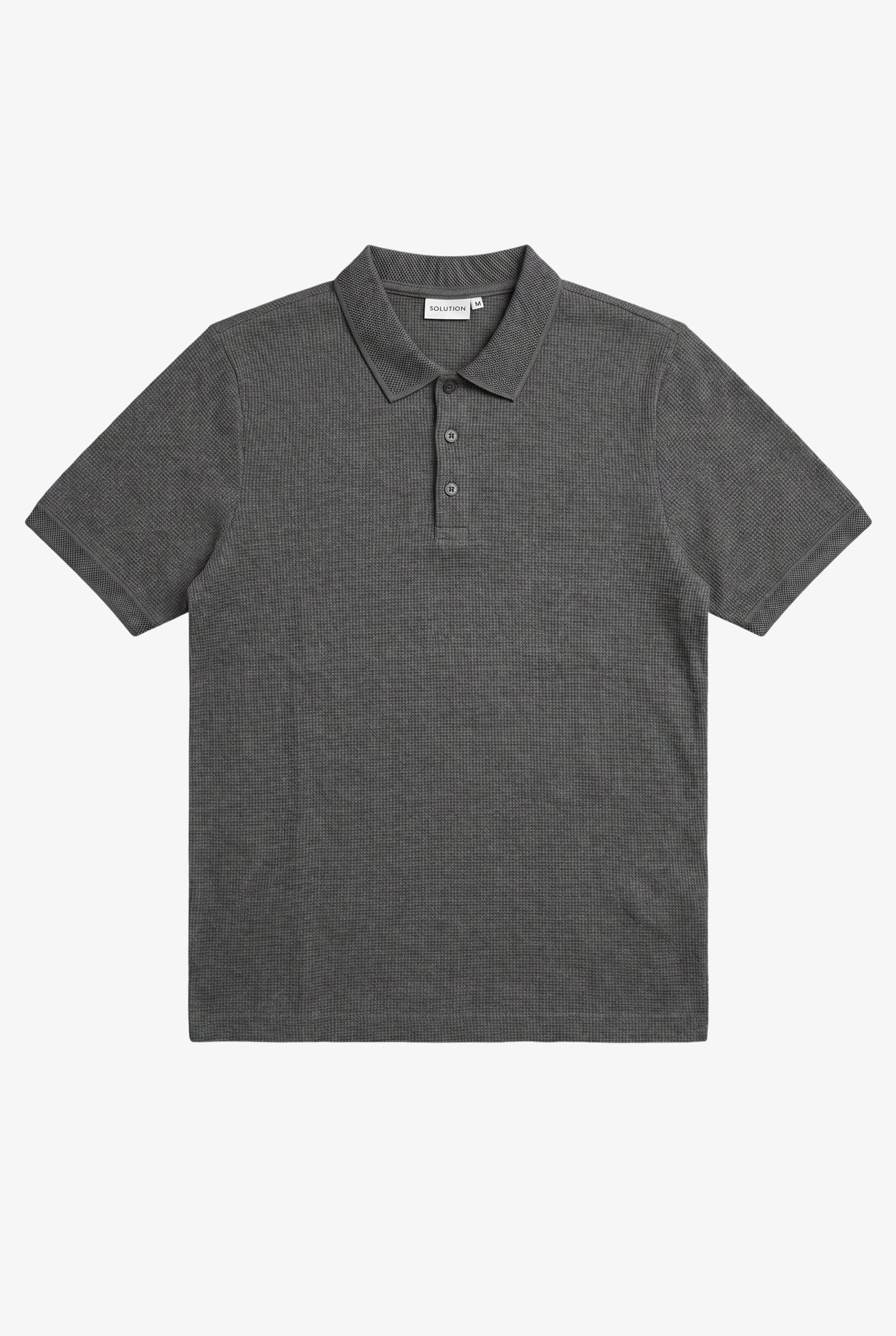 Helix Waffle Polo Iron Gate