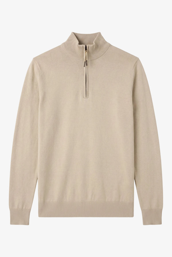 Zipper pullover Simon Beige