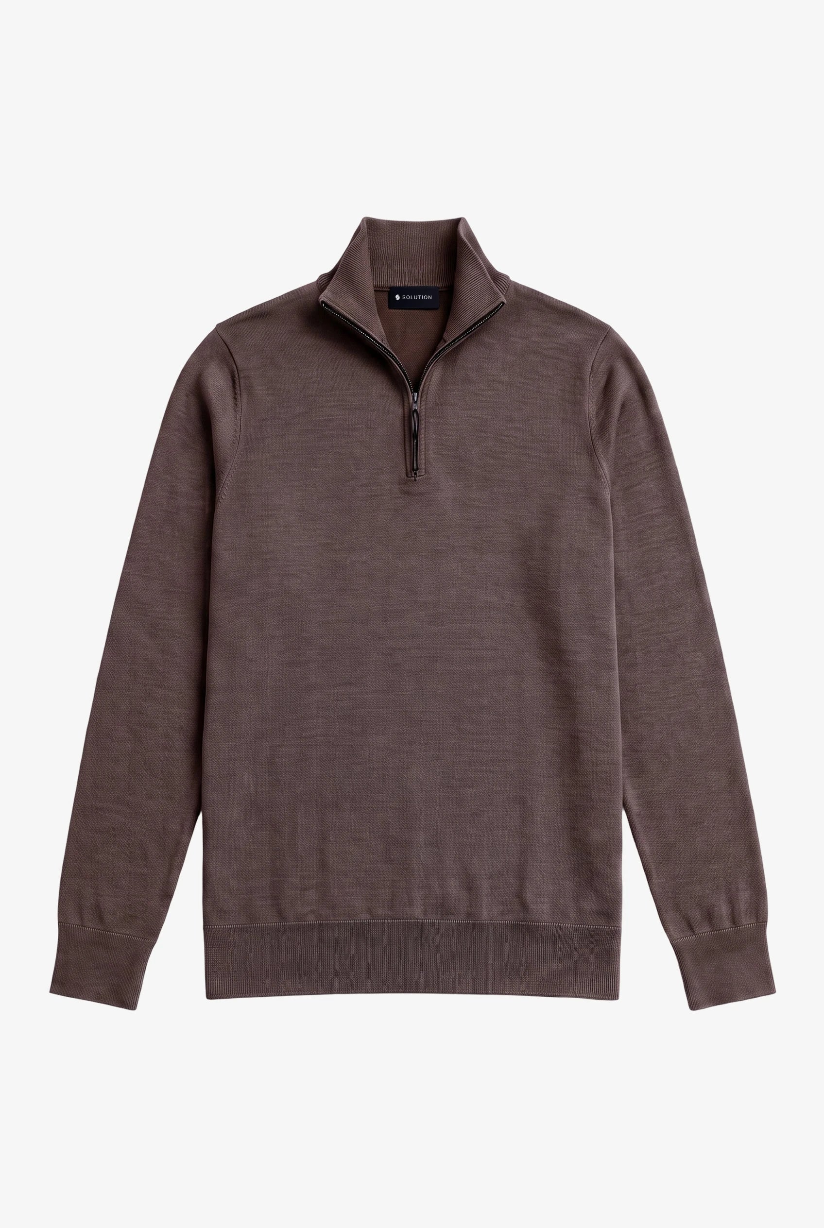 Zipper pullover Simon Dark Brown