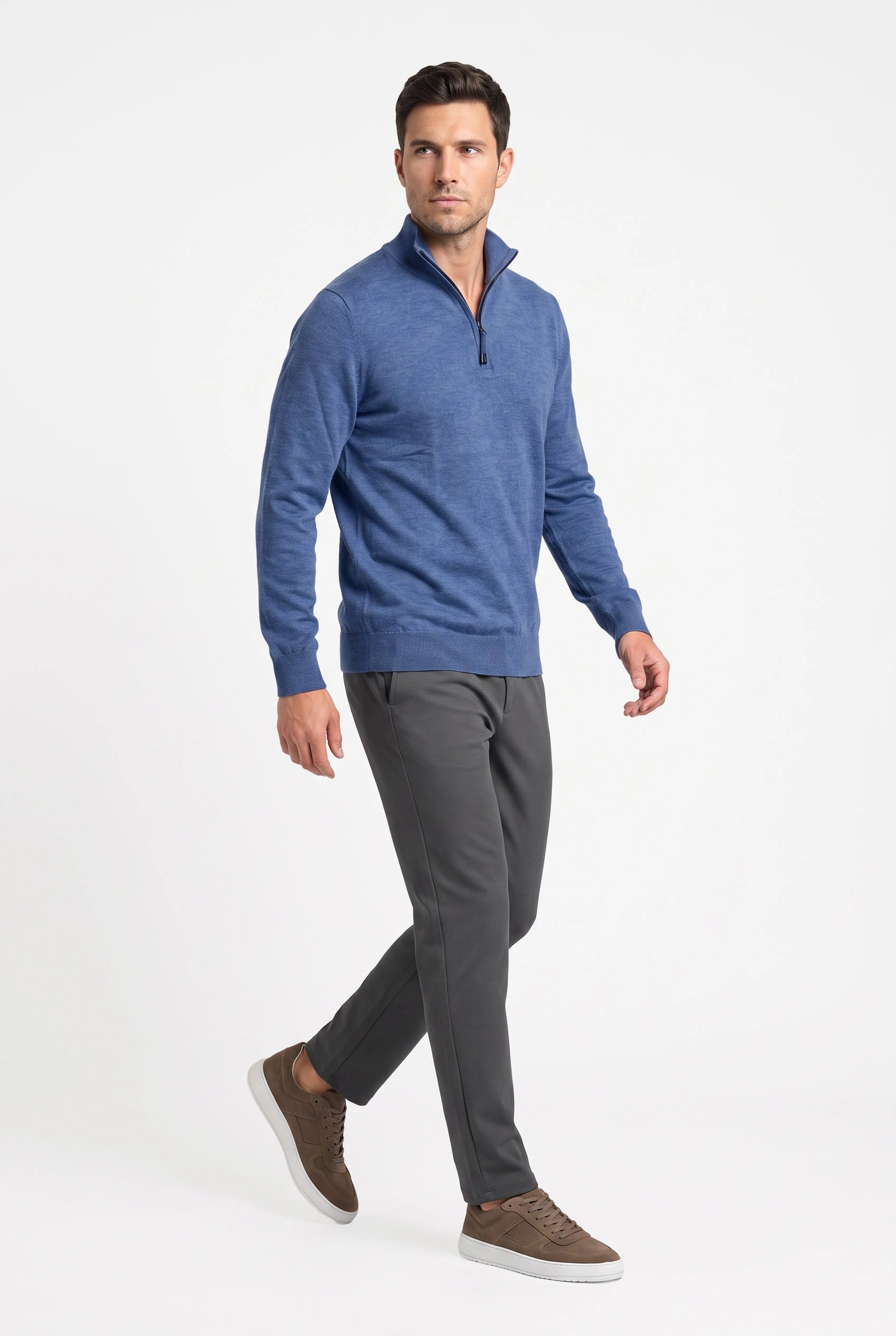 Zipper pullover Simon Indigo Blue