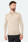 Nathan Zipper Longsleeve Polo Agave