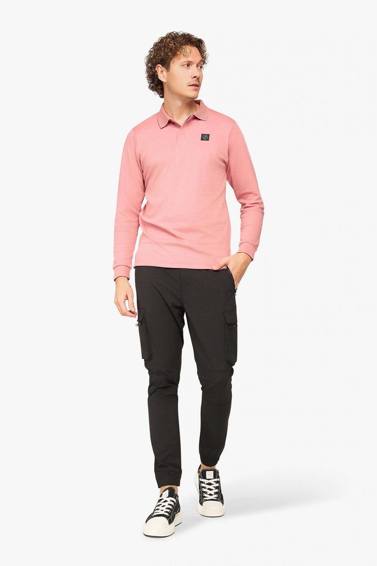 Uptown Longsleeve Polo Dusty Rose