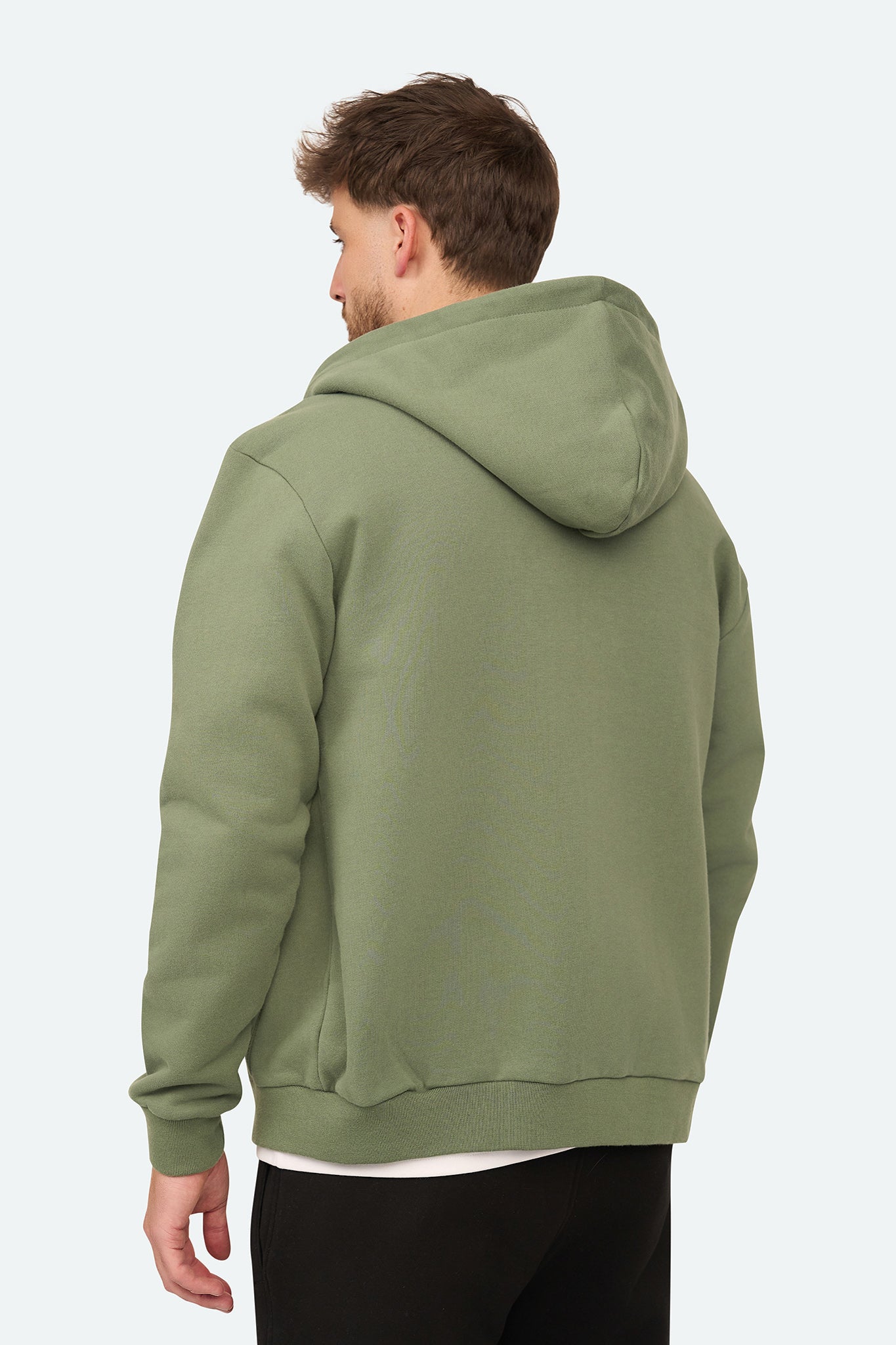 Essential Zipper Hoodie Agave Green