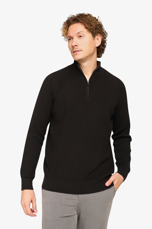 Vantage Zipper Pullover Black