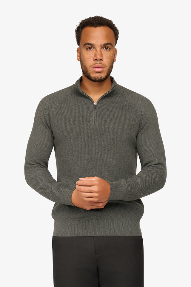 Vantage Zipper Pullover Antraciet