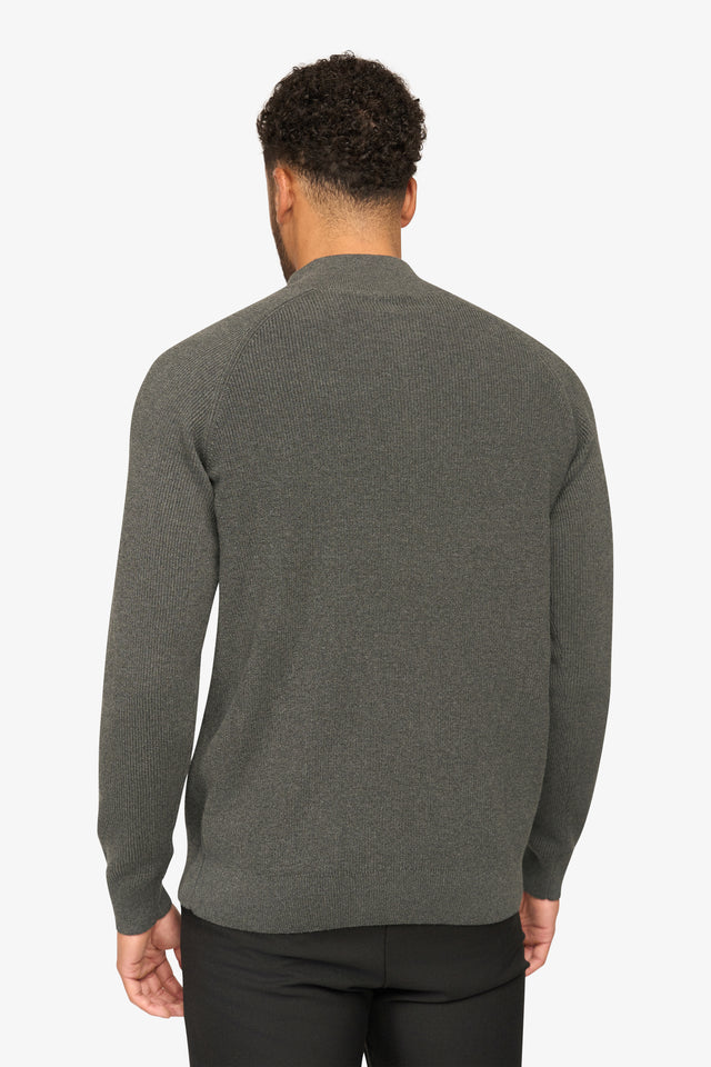 Vantage Zipper Pullover Antraciet