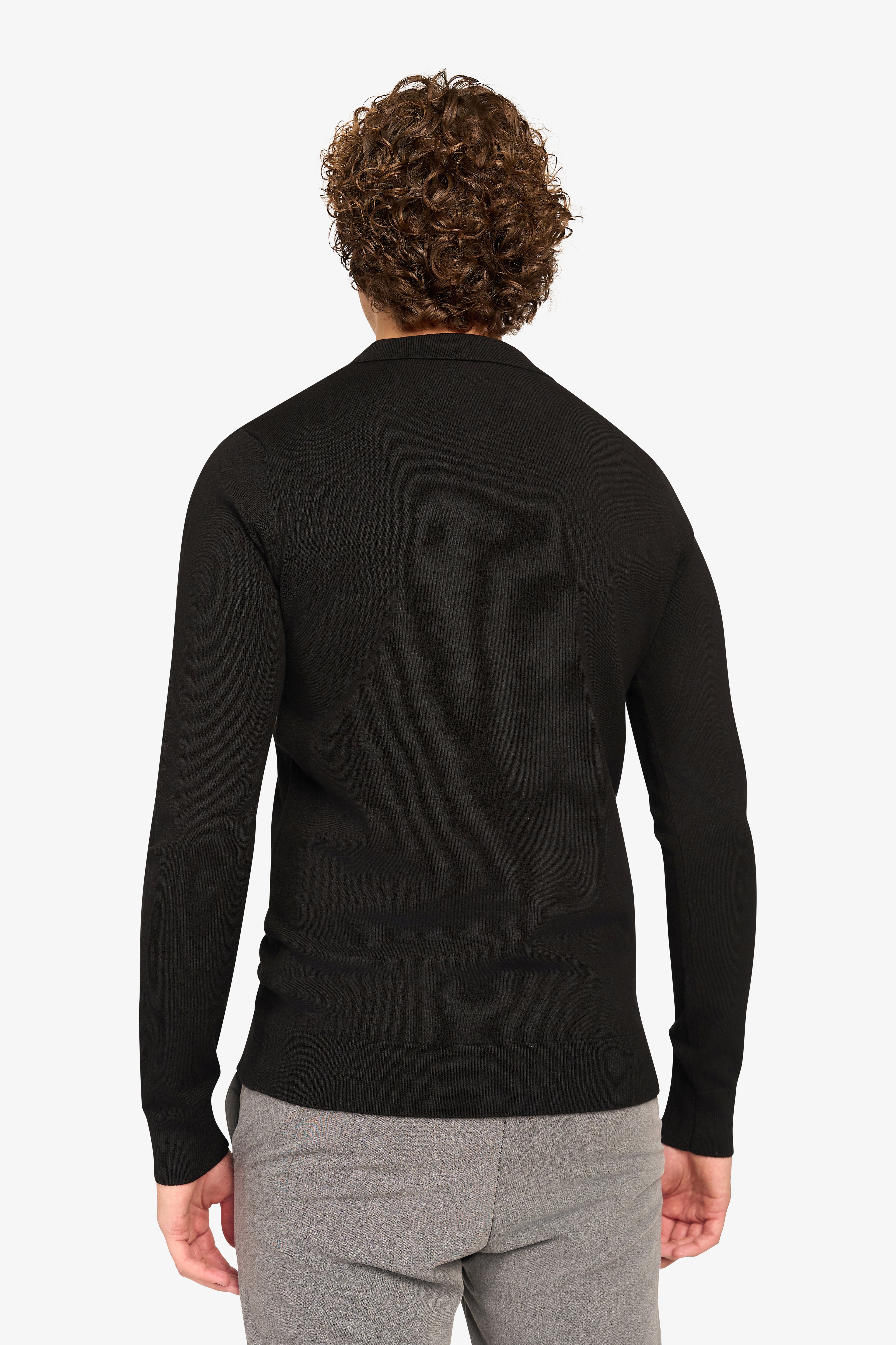 Long sleeve polo Ralf Black