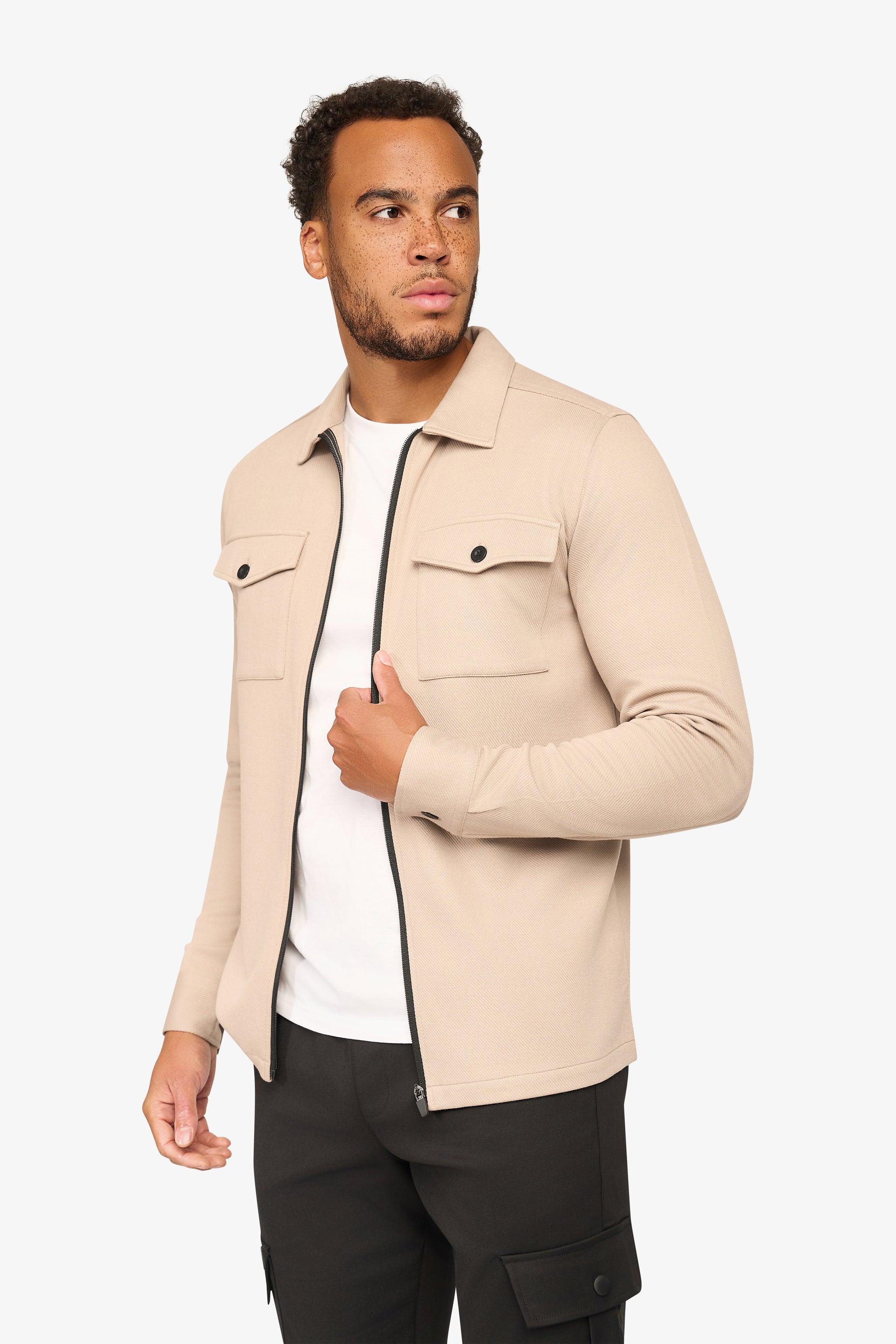 Element Zipper Overshirt Ivory