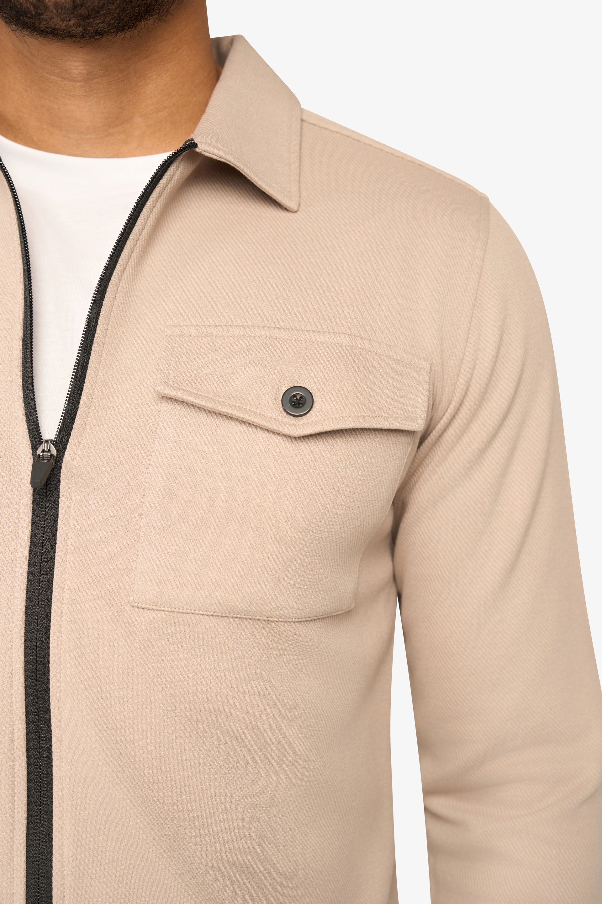 Element Zipper Overshirt Ivory