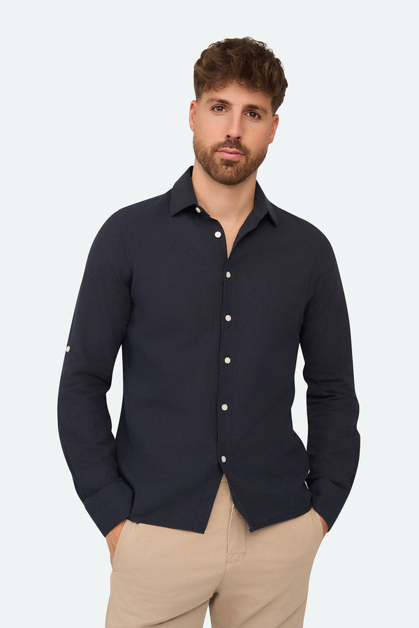 Linnen shirt Lean Navy