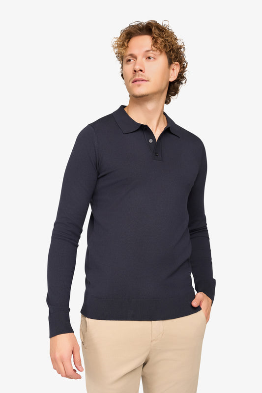 Long Sleeve Polo Ralf Dark Navy