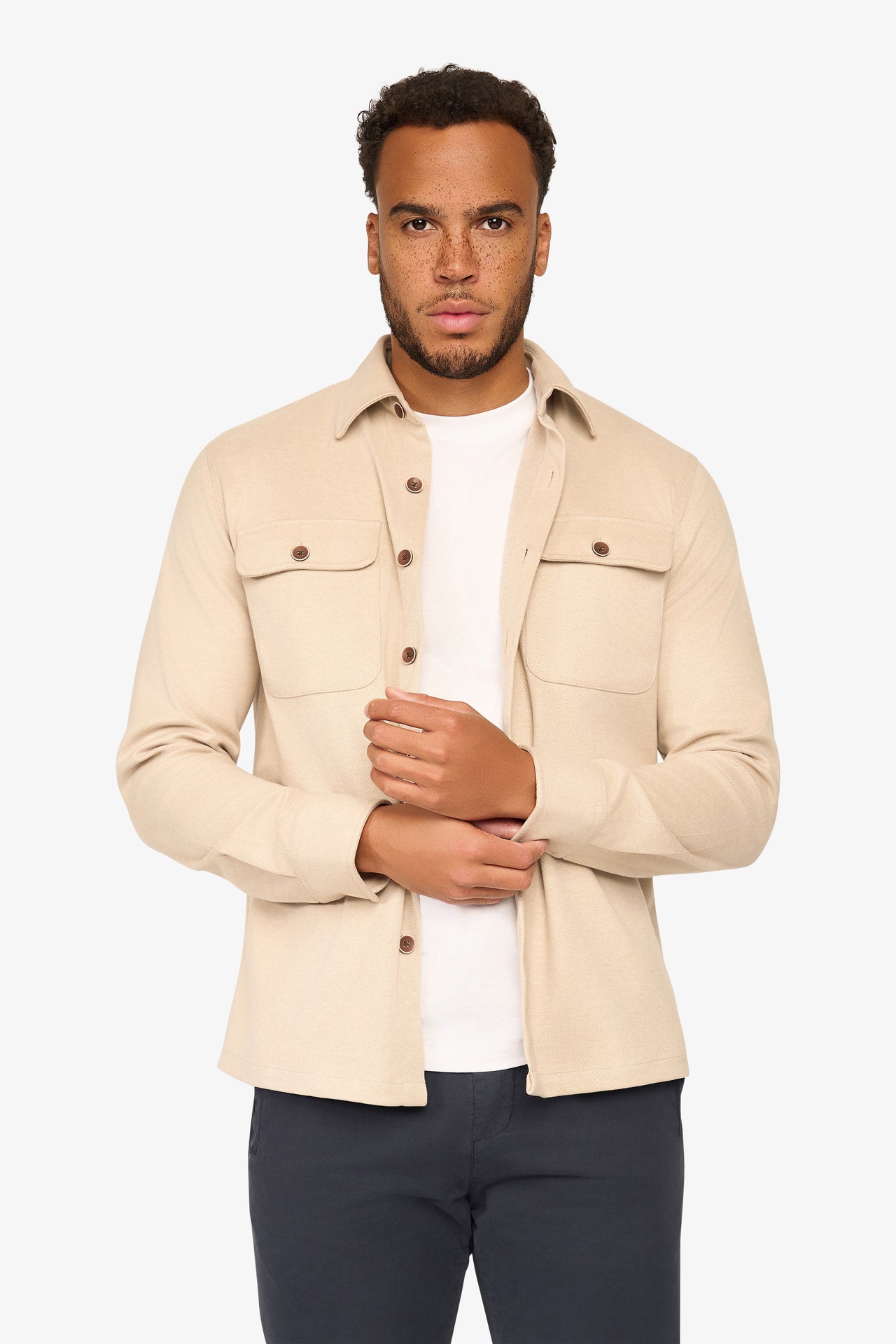 Twist Overshirt Light Beige
