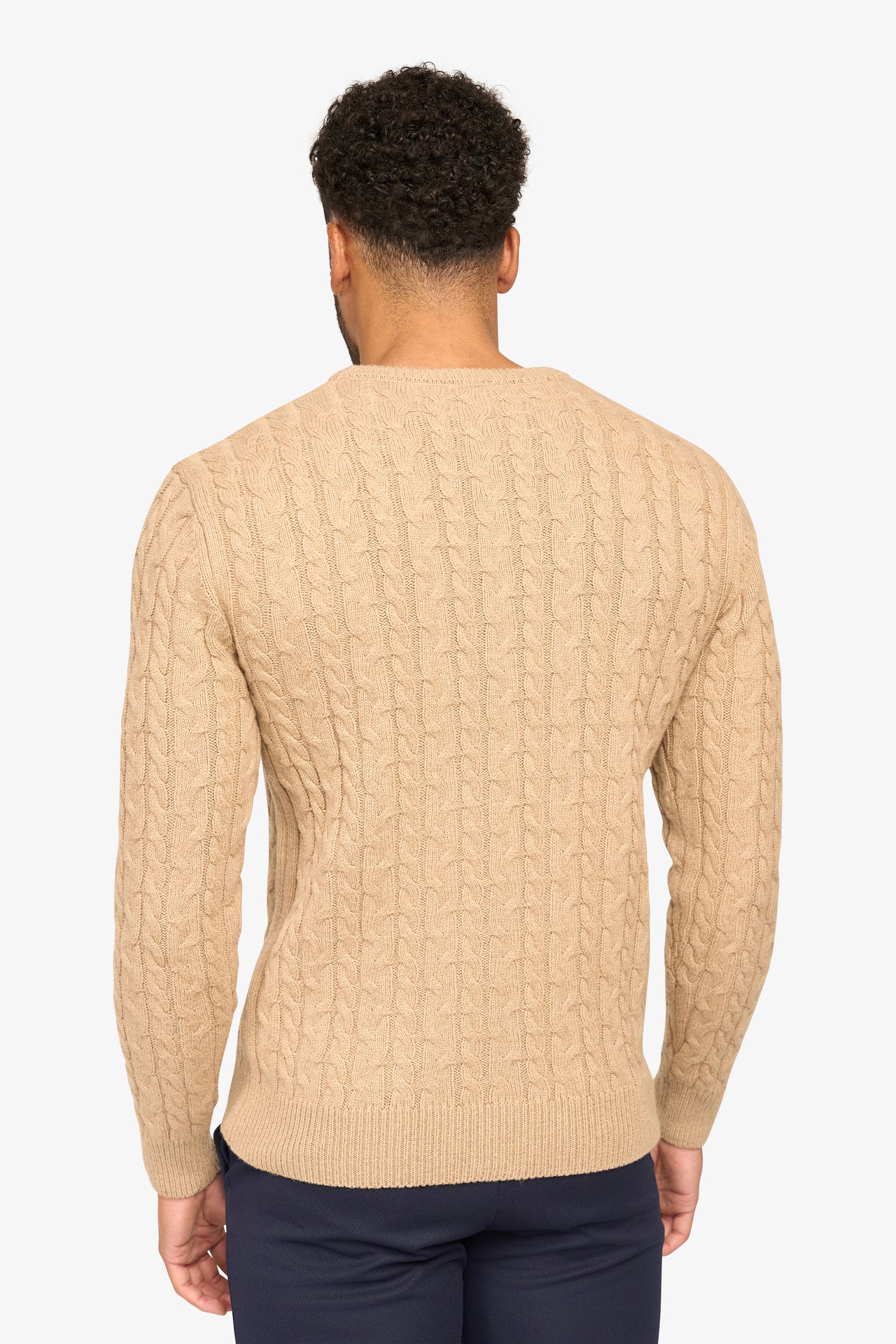 Loom Cable Pullover Beige