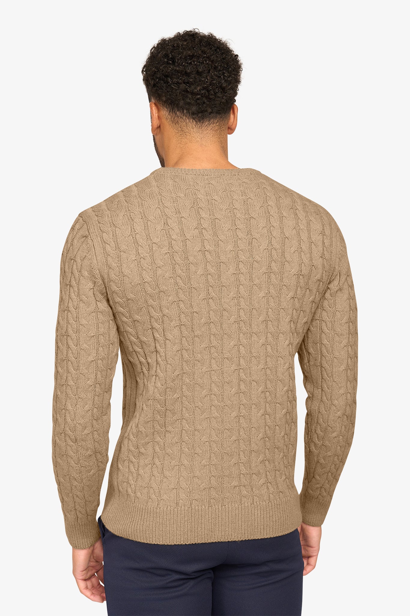 Loom Cable Pullover Beige