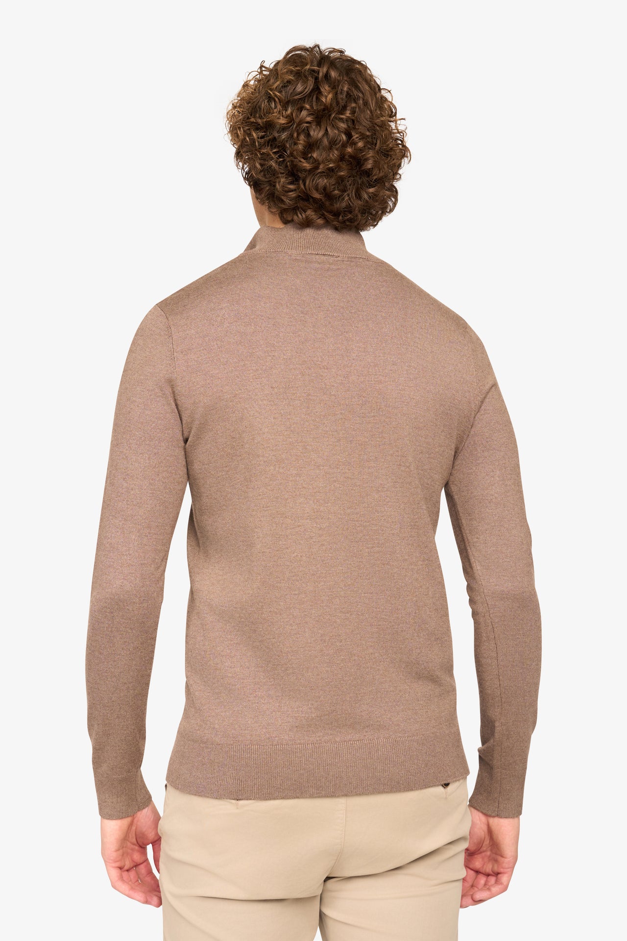 Zipper pullover Simon Mocca