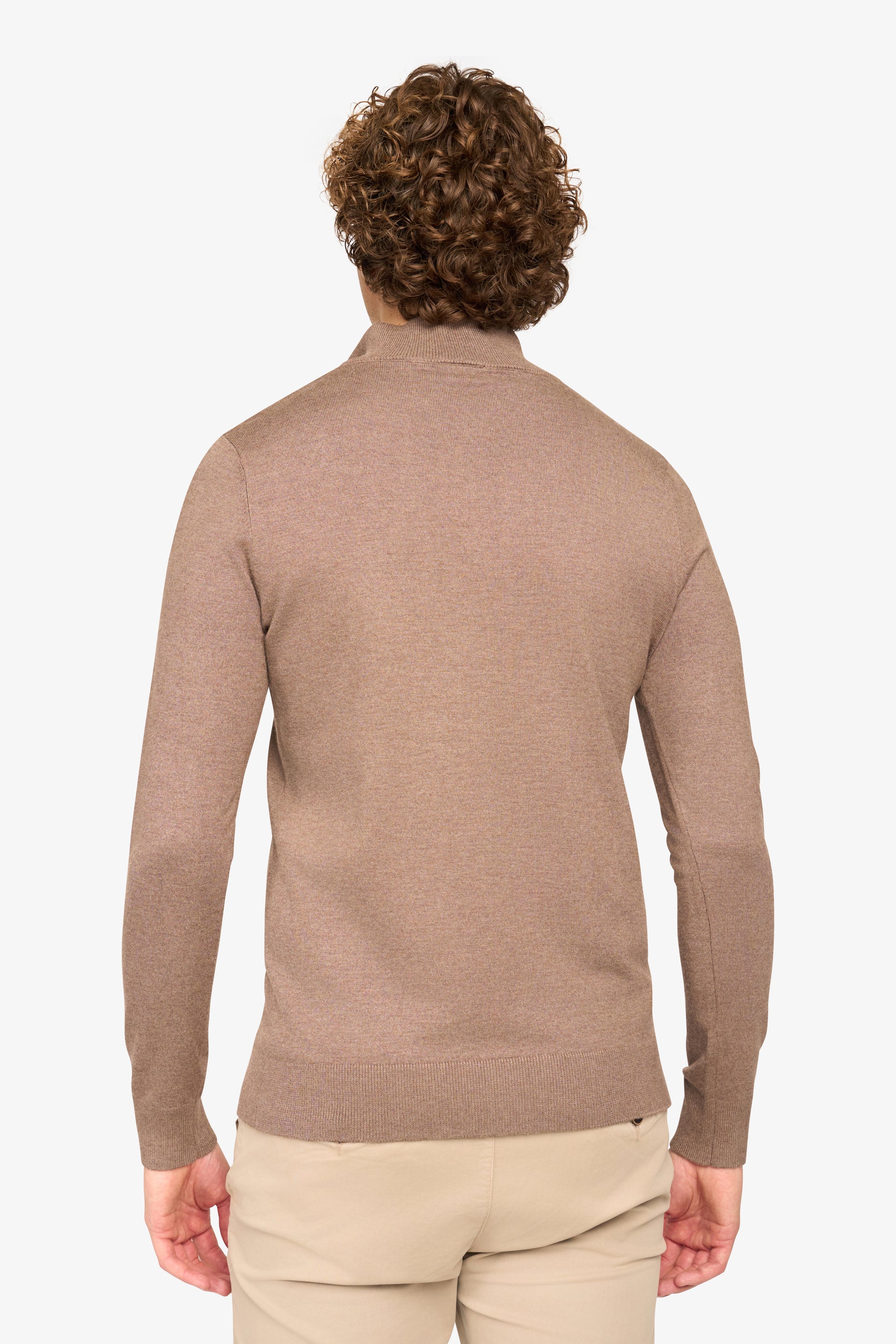 Zipper pullover Simon Mocca