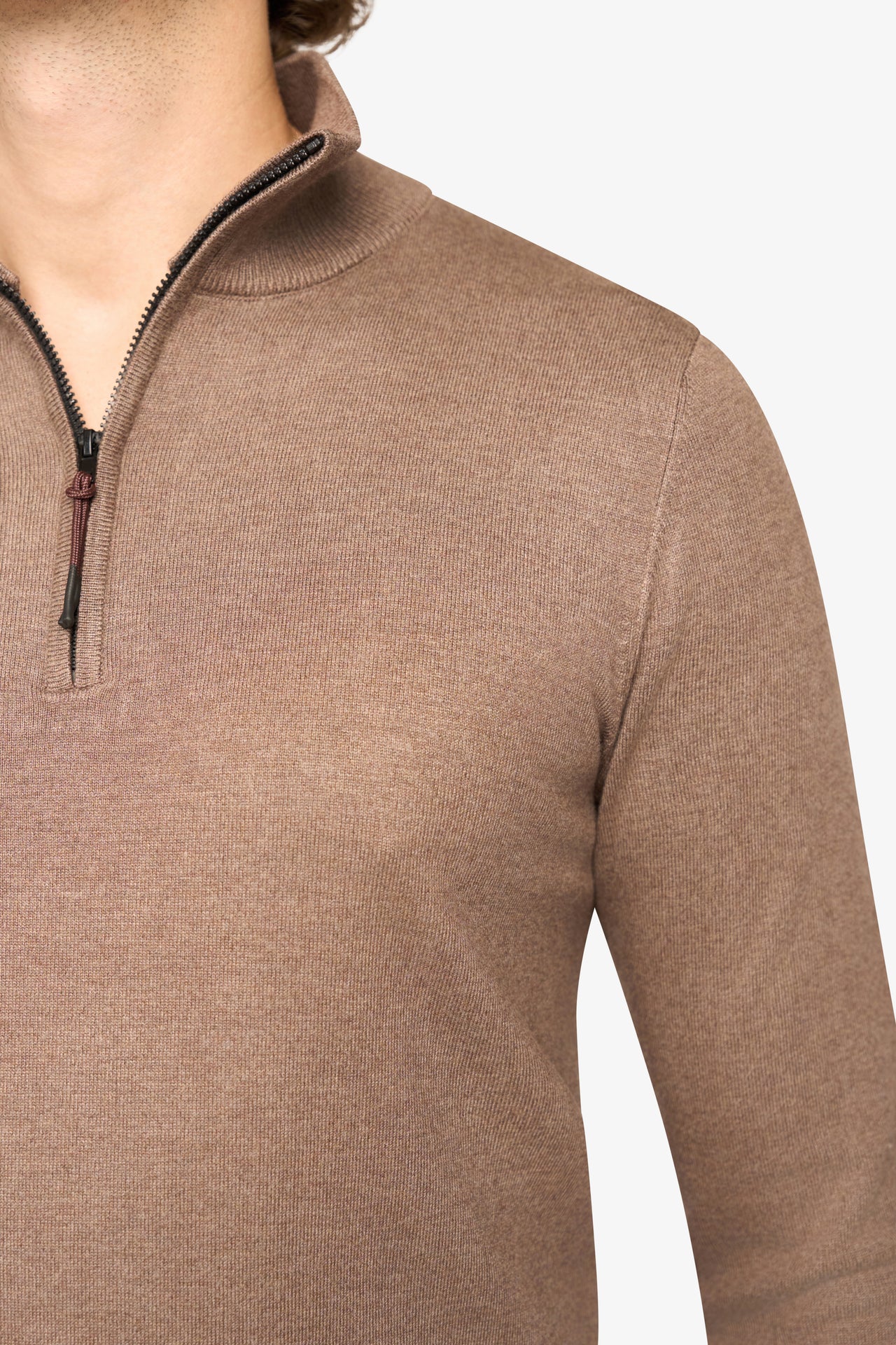 Zipper pullover Simon Mocca