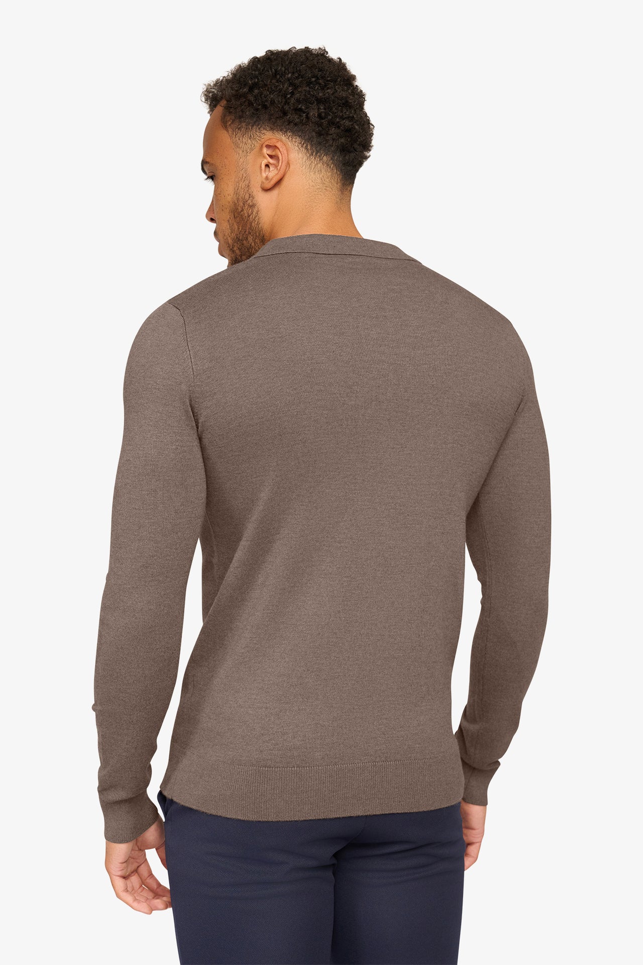 Long Sleeve Polo Ralf Mocca