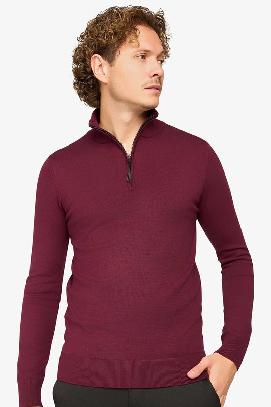 Zipper pullover Simon Bordeaux