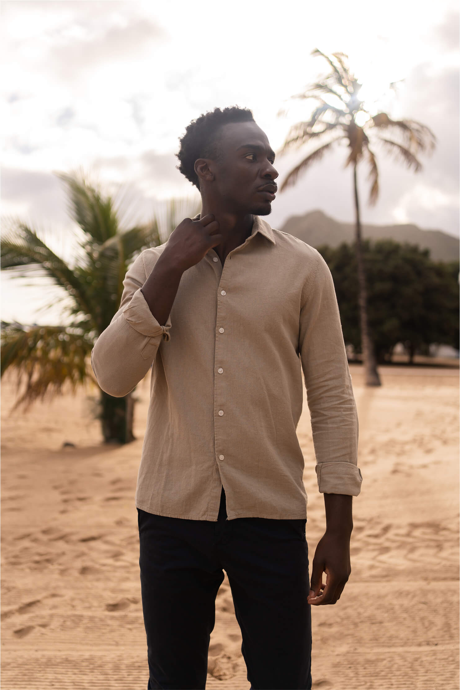 Linnen shirt Lean Taupe